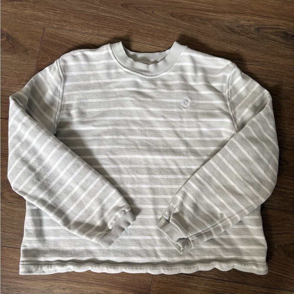 Lululemon striped crew neck